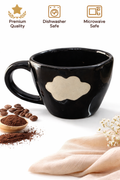 Black Cloud Ceramic Mug – Minimal Aesthetic Coffee Cup